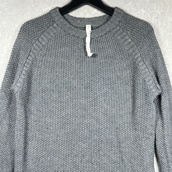 Lululemon Sweater Sunshine Coast Gray Women’s 10 Thumbholes Rayon Wool Blend - Picture 2 of 10